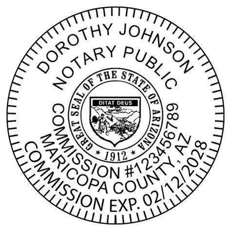 Round Pink Arizona Notary Stamp All State Notary