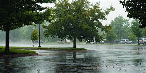 default heavy rain   suburban park nature  downpour