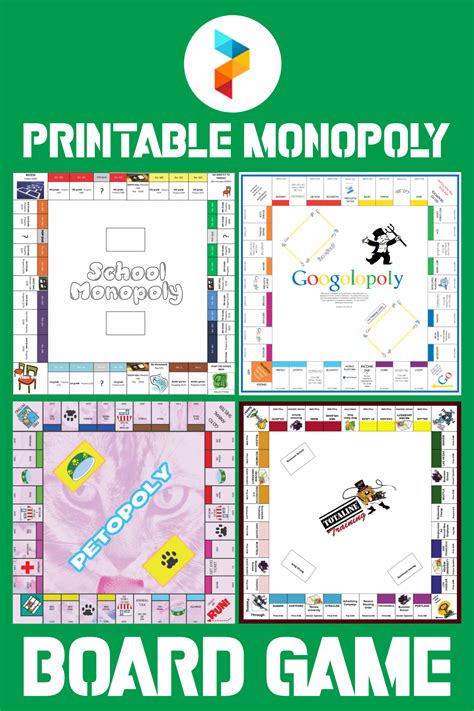 Monopoly Board Game Free Pdf Printables Printablee