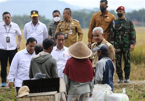 Dampingi Presiden Tinjau Panen Raya Ganjar Dukung Indonesia Jadi