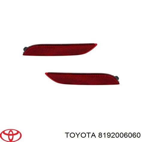 8192006060 Toyota Reflector Parachoques Trasero Izquierdo