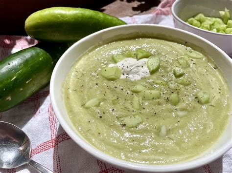 Hot Or Cold Creamy Cucumber Soup Polyphagic Abby
