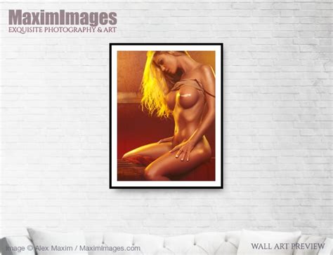 Art Print Of Beautiful Woman With Blond Hair Naked In Sauna Charlie