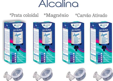 4 Velas Refil Para Filtro Água Alcalina Ionizada Magnésio 4 Boia