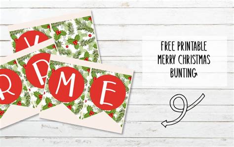 Printable Merry Christmas Bunting My Printable Home