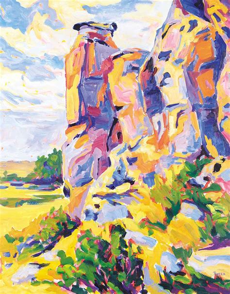 Hoodoos - Writing on Stone - oil painting - made by J. Sveen