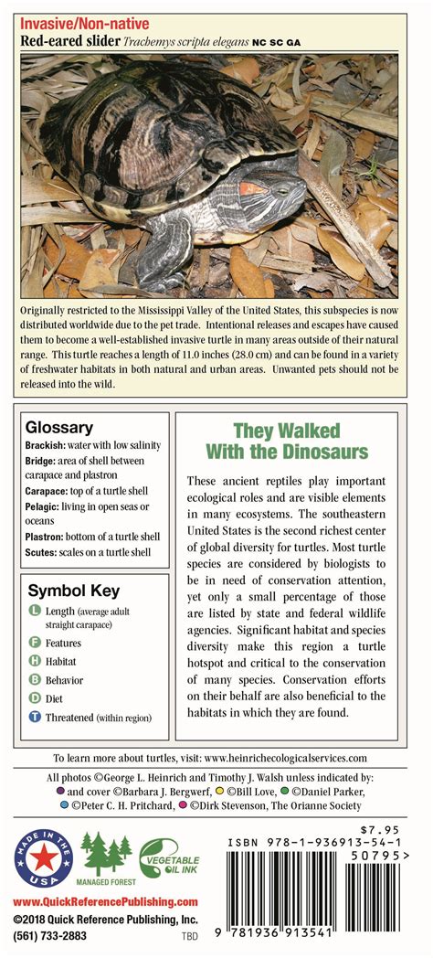 Turtles Of North Carolina South Carolina And Georgia Quick Reference
