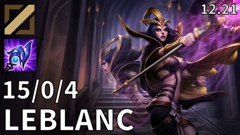 Leblanc Mid Vs Qiyana Ranked Master Patch Kr 1221 Youtube