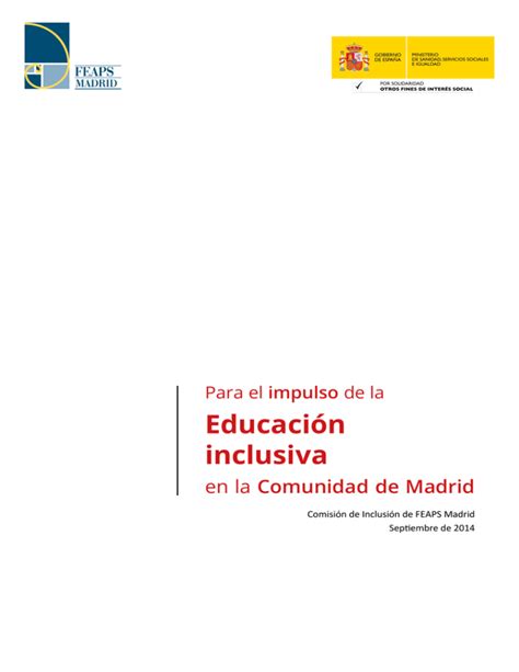 Educaci N Inclusiva Plena Inclusi N Madrid