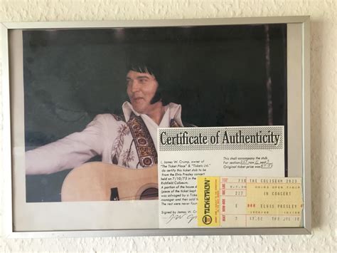 My Original July 10 1975 Elvis Ticket Relvis