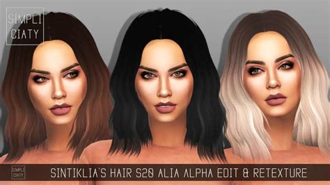 Simpliciaty Sintiklias Alia Hair Retextured Sims Hairs