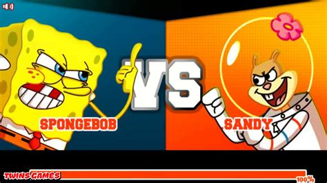 Super Brawl 2 Spongebob Vs Sandy Youtube