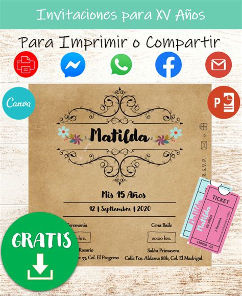 Tarjetas De Invitacion Para Mis A Os Onvacationswall