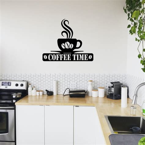 Placa Decorativa Cantinho do Café Coffee Time Preto Elo7