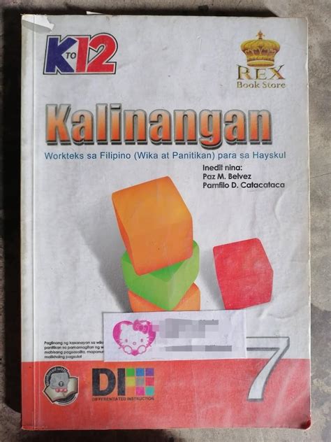 Kalinangan Grade 7 Hobbies And Toys Books And Magazines Textbooks On