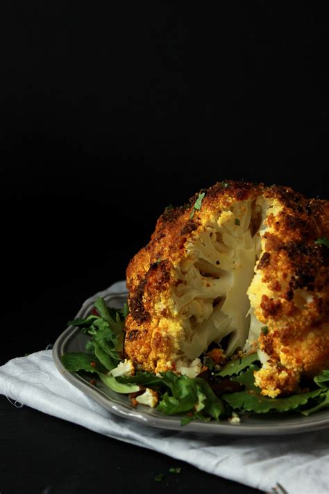 Spicy Whole Roasted Cauliflower Recipe Whole Roasted Cauliflower