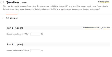 Solved There are three stable isotopes of magnesium. Their | Chegg.com