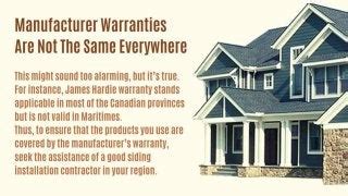 Warranty of james hardie fiber cement siding