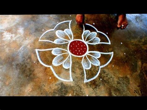 Chithirai Madham Flower Kolam Beginner Poo Kolam Easy Beautiful