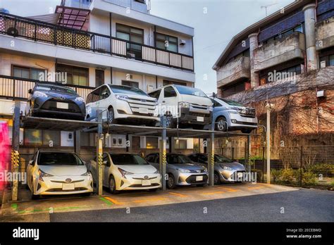 Multi Story Car Parking In Tokyo Japan Modern Ubran Motorised