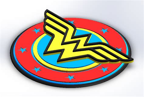 Stl File Wonder Woman Shield・3d Print Design To Download・cults
