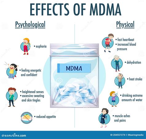 Efectos De La Infografía De éxtasis Mdma Ilustración Del Vector Ilustración De Aprendizaje