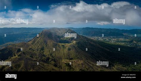 Mount Batur, Gunung Batur, Kintamani Volcano in Bali Panorama Stock ...