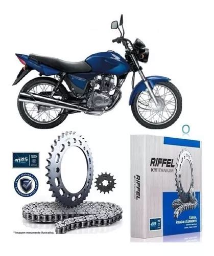 Kit Transmiss O Honda Cg Titan Fan Original Riffel Escorrega