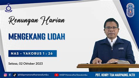 Renungan Harian Selasa 3 Oktober 2023 HKBP Maranatha Rawalumbu