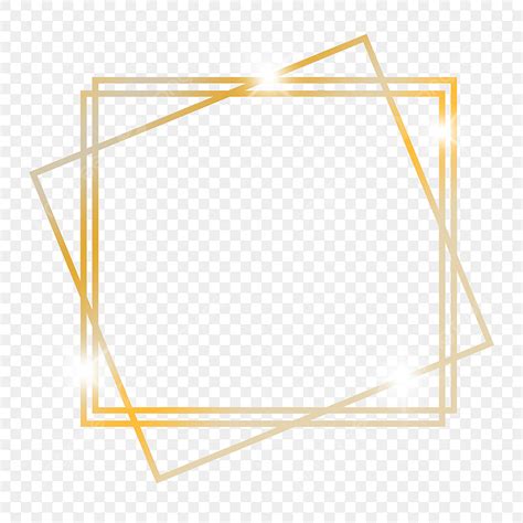 Abstract Rectangle Clipart Transparent Background, Golden Abstract ...