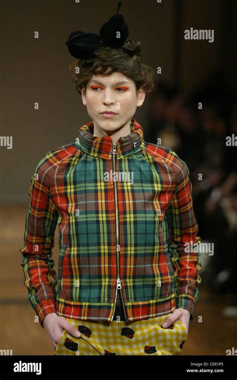 Herchcovitch Paris Ready To Wear Autumn Winter Model Wavy Brunette Hair Off Face And Red Eye