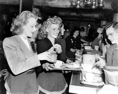 Marlene Dietrich And Rita Hayworth At The Hollywood Canteen Rita