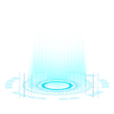 Futuristic Transparent Neon Portal Light Effect Technology 6g Light
