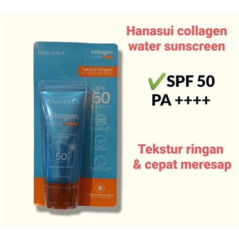 Jual Hanasui Collagen Water Sunscreen SPF 50 PA Shopee Indonesia