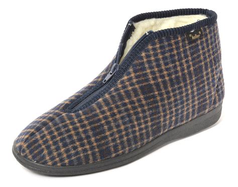 Dr Keller Mens Zip Up Slippers | eBay