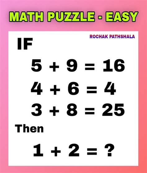 math puzzle game for kids with answer | number puzzle game | | Maths ...