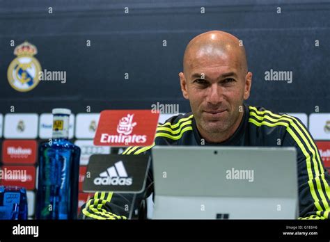 Madrid Spain 13th May 2016 Zinedine Zidane Real Madrid Coach