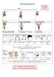 Physical Description Esl Worksheet By Verovo