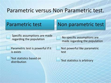 Parametric Vs Non Parametric Sem2 Final Ppt