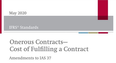 Ias 37 Onerous Contracts Cost Of Fulfilling A Contract Aiec