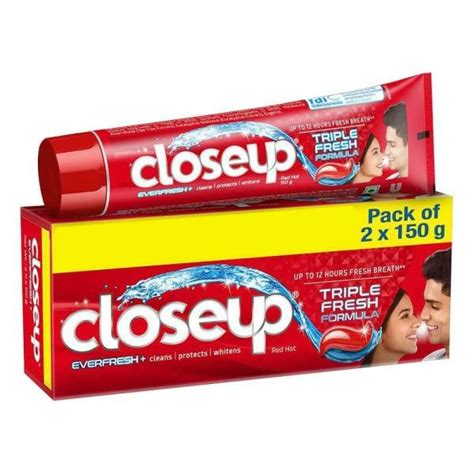 Closeup Everfresh Red Hot Gel Toothpaste 150 G Pack Of 2 JioMart