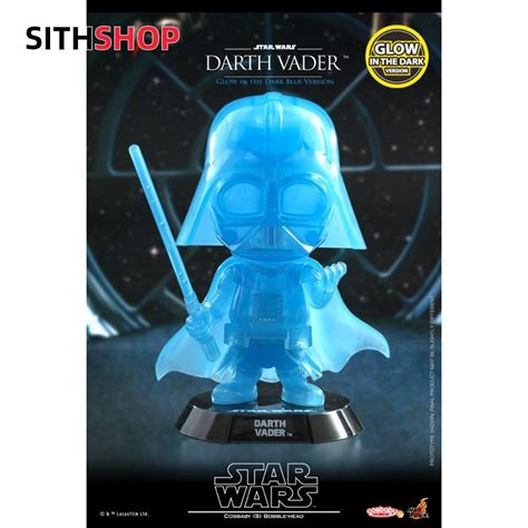 Фигурка Hot Toys Cosbaby S Star Wars Darth Vader Glow in the Dark Blue Version Bubble Head