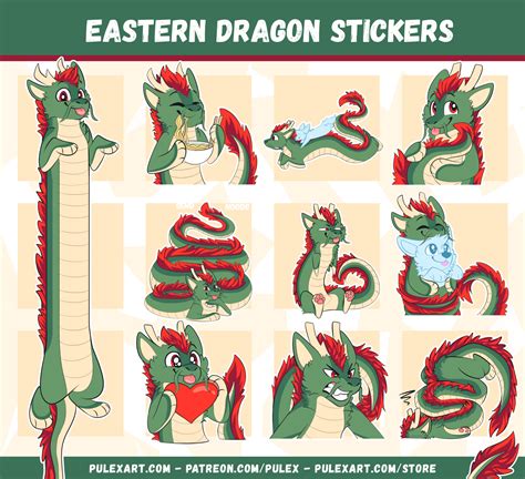 Eastern Dragon Sticker Pack