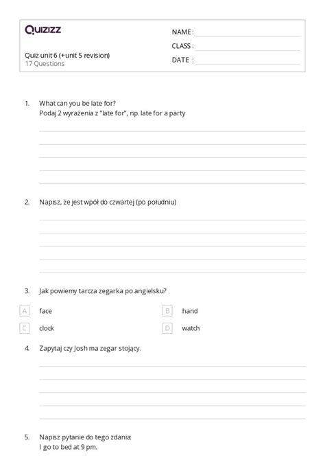 Ponad Doko Cz Zdania Arkuszy Roboczych Dla Klasa W Quizizz