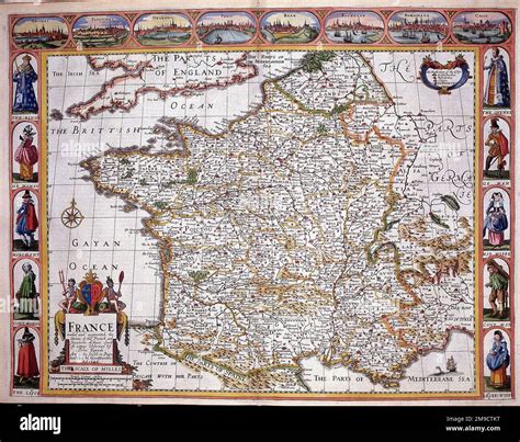 17th Century Map Of France Stock Photo Alamy