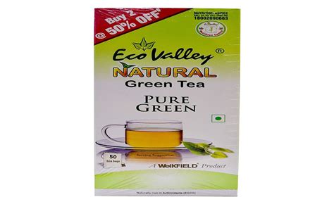 Eco Valley Natural Green Tea Pure Green Box 50 Pcs Reviews