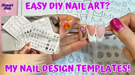 My Nail Practice Templates Easy Nail Art Youtube