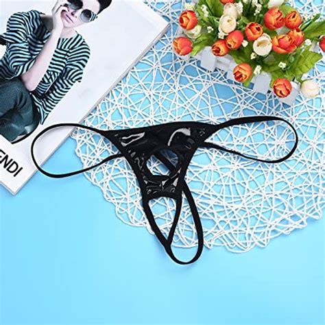 Chictry Mens Sexy Open Front Hole G String Bikini Wetlook