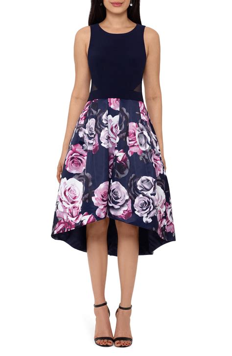 Xscape Floral High Low Cocktail Dress Lyst