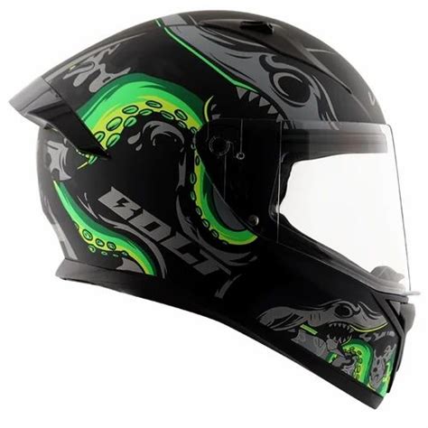 Vega Bolt Octopus Dull Black Neon Green Helmet M Vega Bolt Helmet